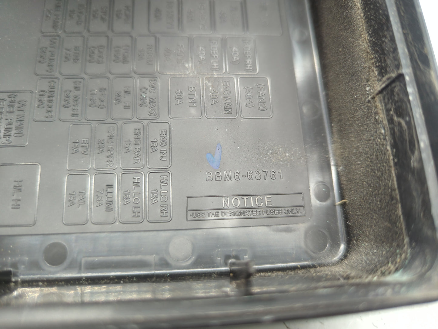 2011 Mazda 3 Fusebox Fuse Box Panel Relay Module P/N:BBM6-66761 Fits OEM Used Auto Parts - Oemusedautoparts1.com