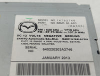 2011 Mazda 3 Radio AM FM Cd Player Receiver Replacement P/N:14792948 14792746, BBM5 66 AR0 Fits OEM Used Auto Parts - Oemuse