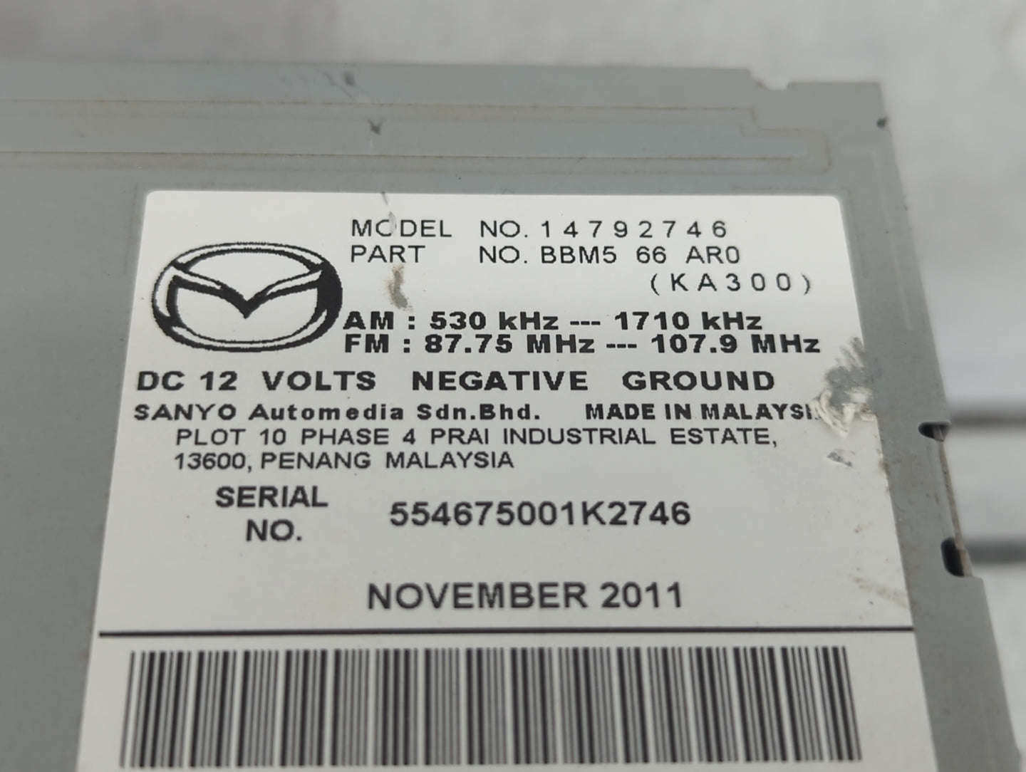 2011-2011 Mazda 3 Undefined - Oemusedautoparts1.com