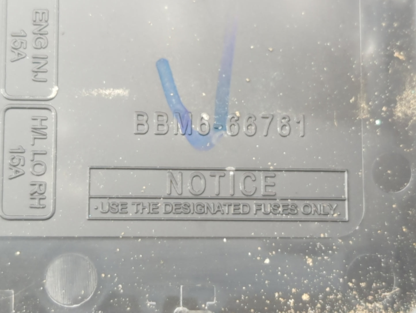 2011 Mazda 3 Fusebox Fuse Box Panel Relay Module P/N:BBM6-66761 BBM5-66761 Fits OEM Used Auto Parts - Oemusedautoparts1.com