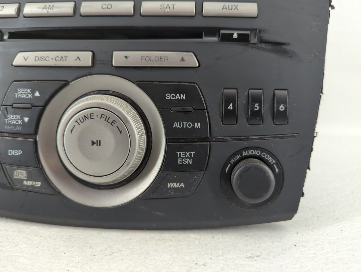 2011 Mazda 3 Radio AM FM Cd Player Receiver Replacement P/N:BBM5 66 AR0 Fits OEM Used Auto Parts - Oemusedautoparts1.com