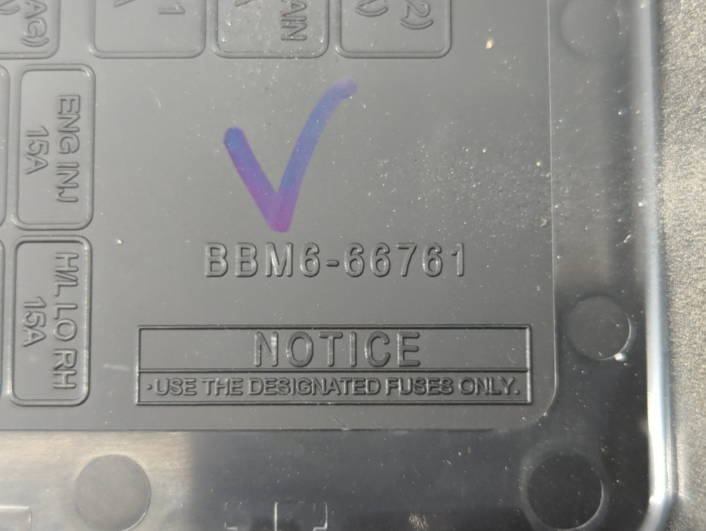 2011 Mazda 3 Fusebox Fuse Box Relay Module Tipm Bbm6-66761 - Oemusedautoparts1.com