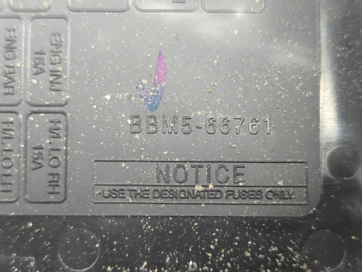 2010-2011 Mazda 3 Fusebox Fuse Box Panel Relay Module P/N:BBM6-66761 Fits Fits 2010 2011 OEM Used Auto Parts - Oemusedautopa