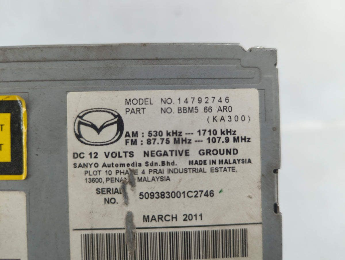 2011-2011 Mazda 3 Am Fm Cd Player Radio Receiver 590899 - Oemusedautoparts1.com
