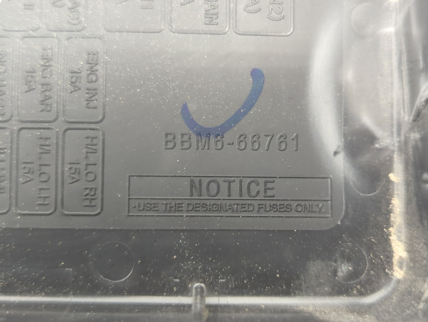 2011 Mazda 3 Fusebox Fuse Box Panel Relay Module P/N:BBM6-66761 Fits OEM Used Auto Parts - Oemusedautoparts1.com