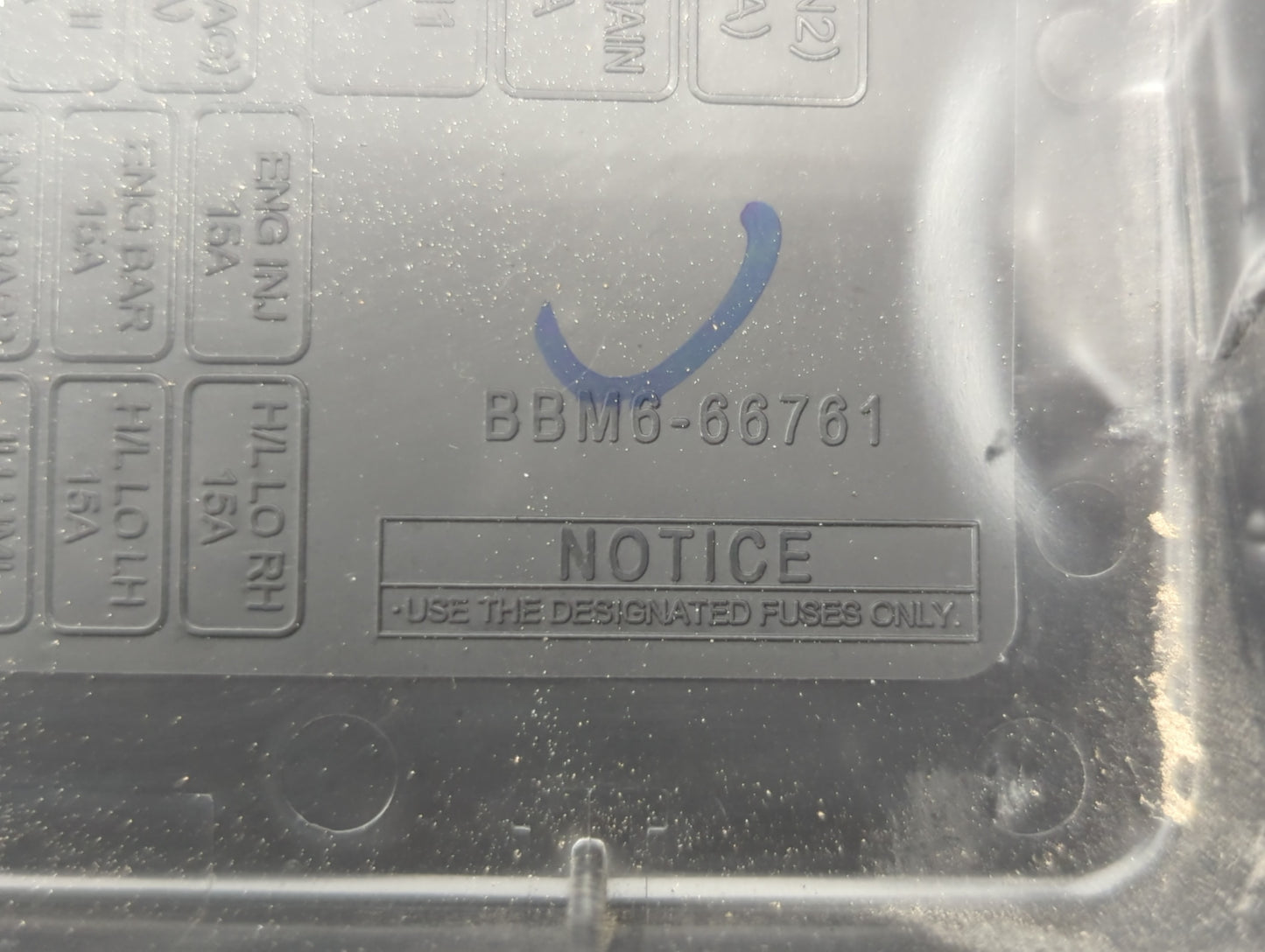 2011 Mazda 3 Fusebox Fuse Box Panel Relay Module P/N:BBM6-66761 Fits OEM Used Auto Parts - Oemusedautoparts1.com