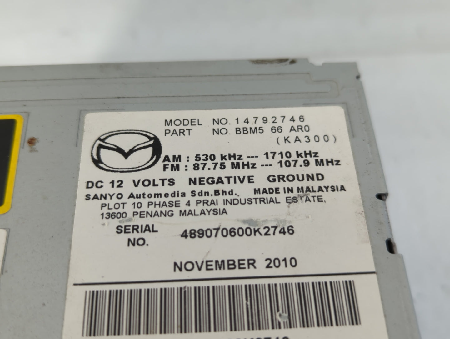 2011-2011 Mazda 3 Am Fm Cd Player Radio Receiver - Oemusedautoparts1.com