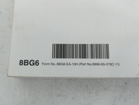 2011 Mazda 6 Owners Manual Book Guide P/N:9999-95-078C-11 OEM Used Auto Parts - Oemusedautoparts1.com