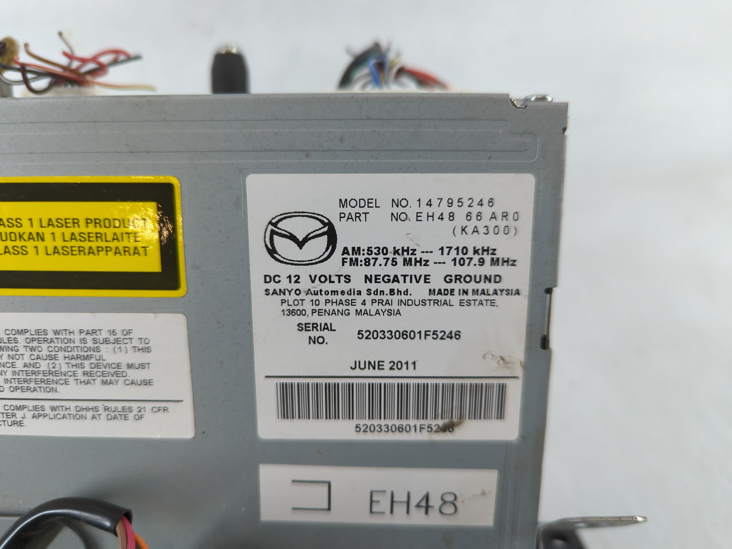 2011-2012 Mazda Cx-7 Am Fm Cd Player Radio Receiver - Oemusedautoparts1.com