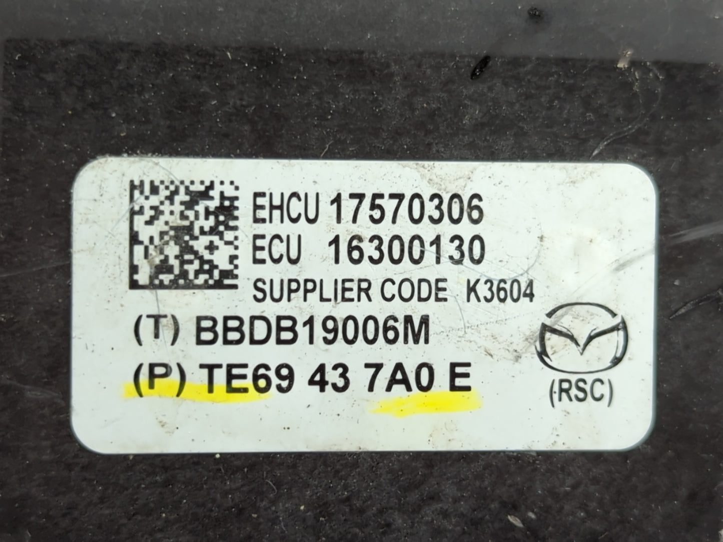 2010-2012 Mazda Cx-9 ABS Pump Control Module Replacement P/N:TE69 43 7A0 E Fits Fits 2010 2011 2012 OEM Used Auto Parts - Oe