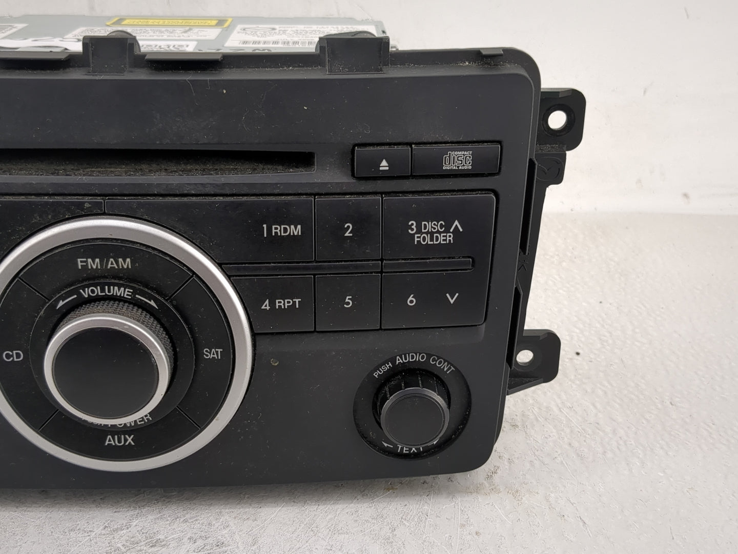 2011 Mazda Cx-9 Radio AM FM Cd Player Receiver Replacement P/N:14795565 TE91 66 AR0B Fits OEM Used Auto Parts - Oemusedautop