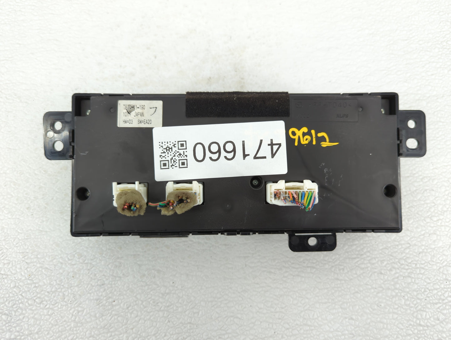 2010-2015 Mazda Cx-9 Climate Control Module Temperature AC/Heater Replacement P/N:TE70-61-190 Fits OEM Used Auto Parts - Oem