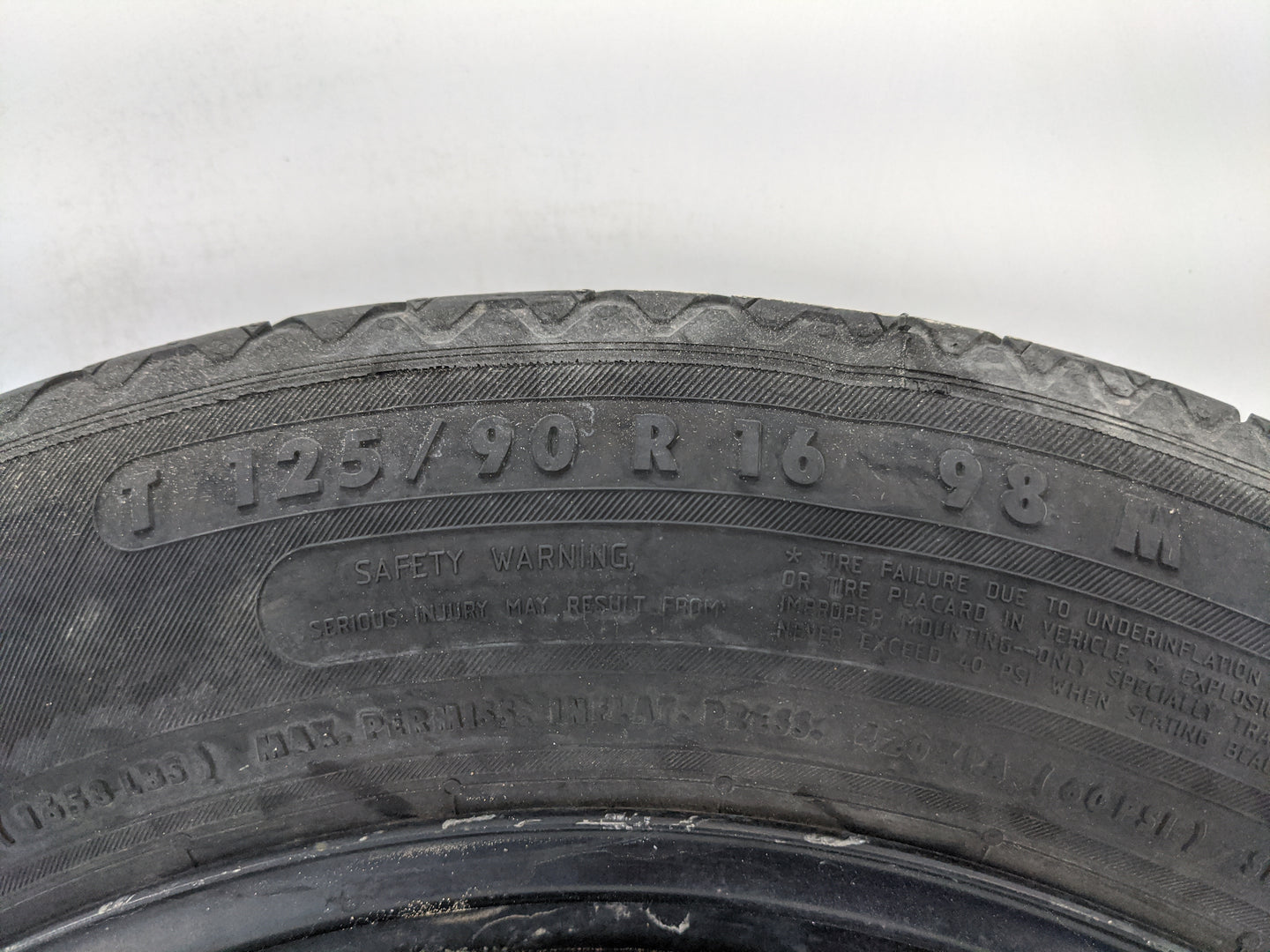 2011 Mercedes-benz C300 Spare Donut Tire Wheel Rim Oem - Oemusedautoparts1.com