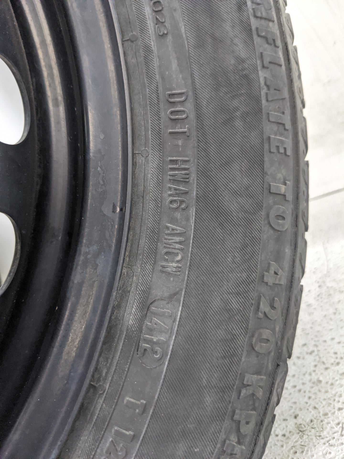 2011 Mercedes-benz C300 Spare Donut Tire Wheel Rim Oem - Oemusedautoparts1.com