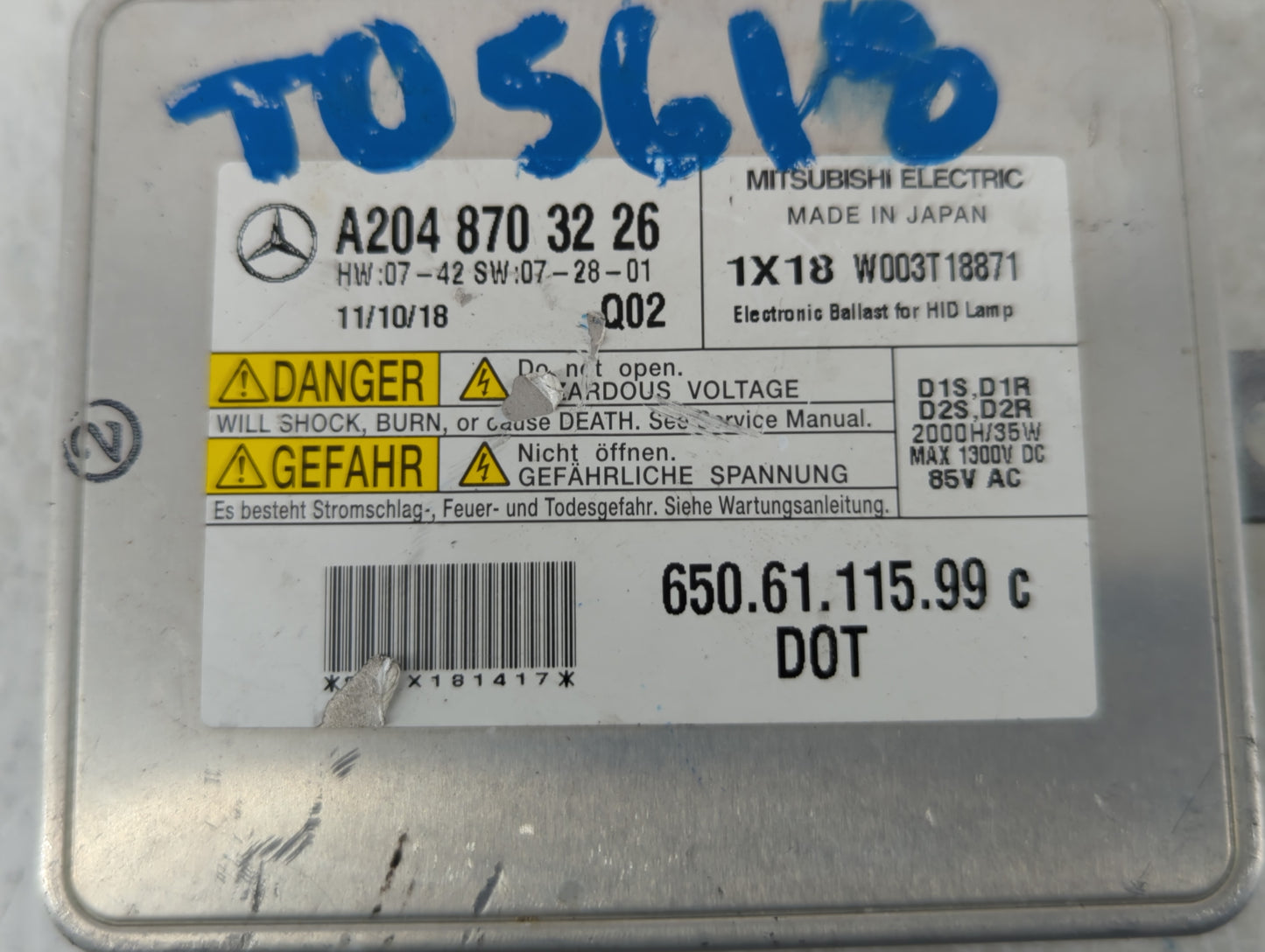 2011-2012 Mercedes-benz C350 Headlight Ballast Head Light - Oemusedautoparts1.com