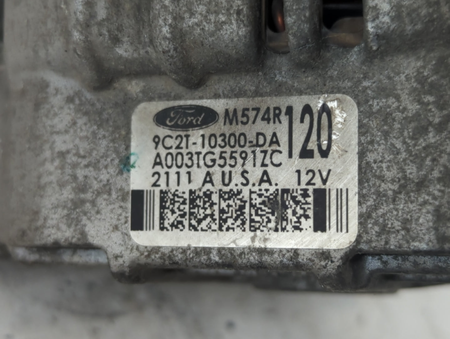 2011 Mercedes-Benz E250 Alternator Replacement Generator Charging Assembly Engine OEM P/N:9C2T-10300-DA Fits OEM Used Auto P