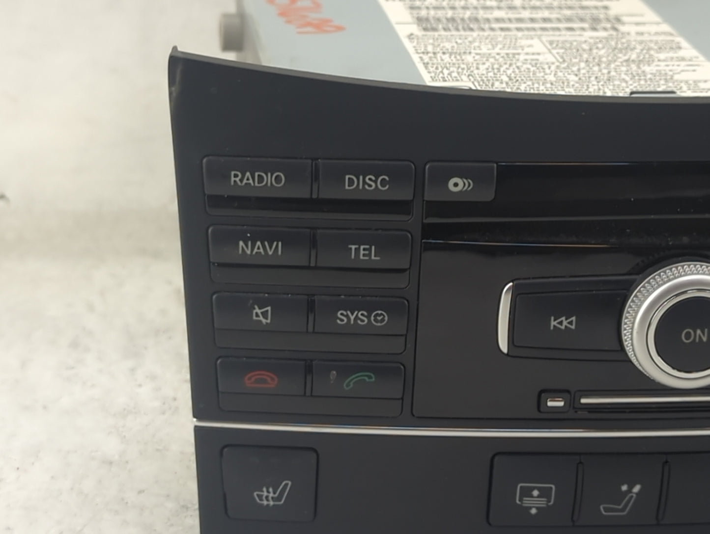 2011 Mercedes-Benz E350 Radio AM FM Cd Player Receiver Replacement P/N:A2129069000 A2129019202, A2129026803 Fits OEM Used Au