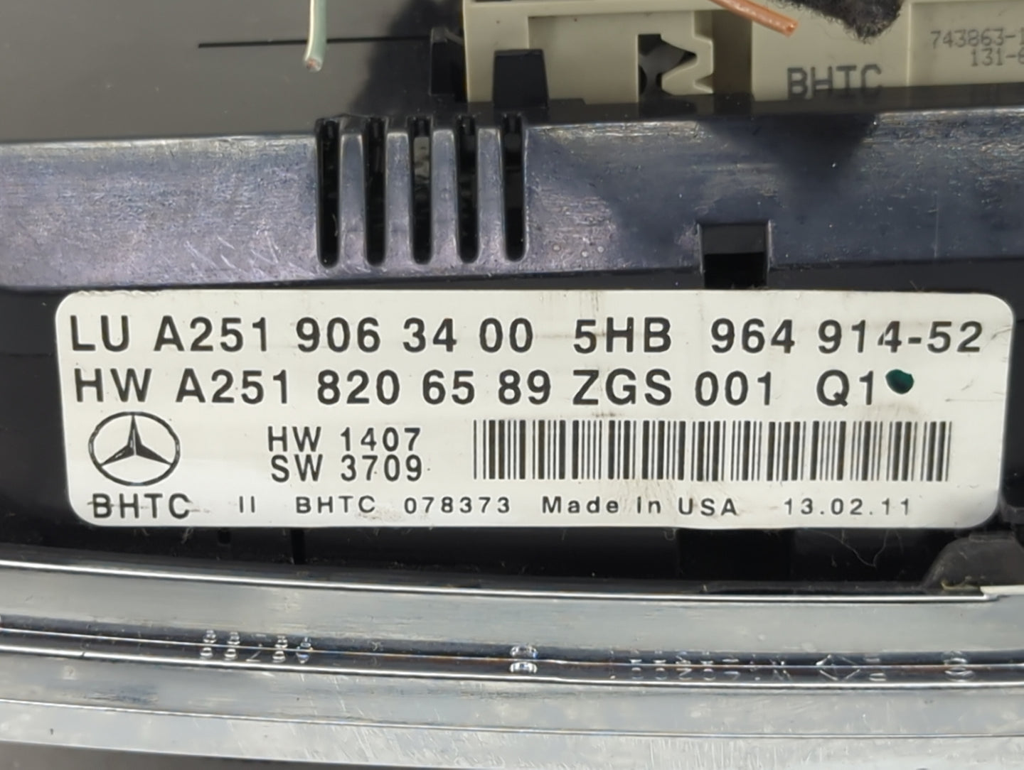 2010-2011 Mercedes-Benz Ml350 Climate Control Module Temperature AC/Heater Replacement Fits Fits 2010 2011 2012 2013 OEM Use