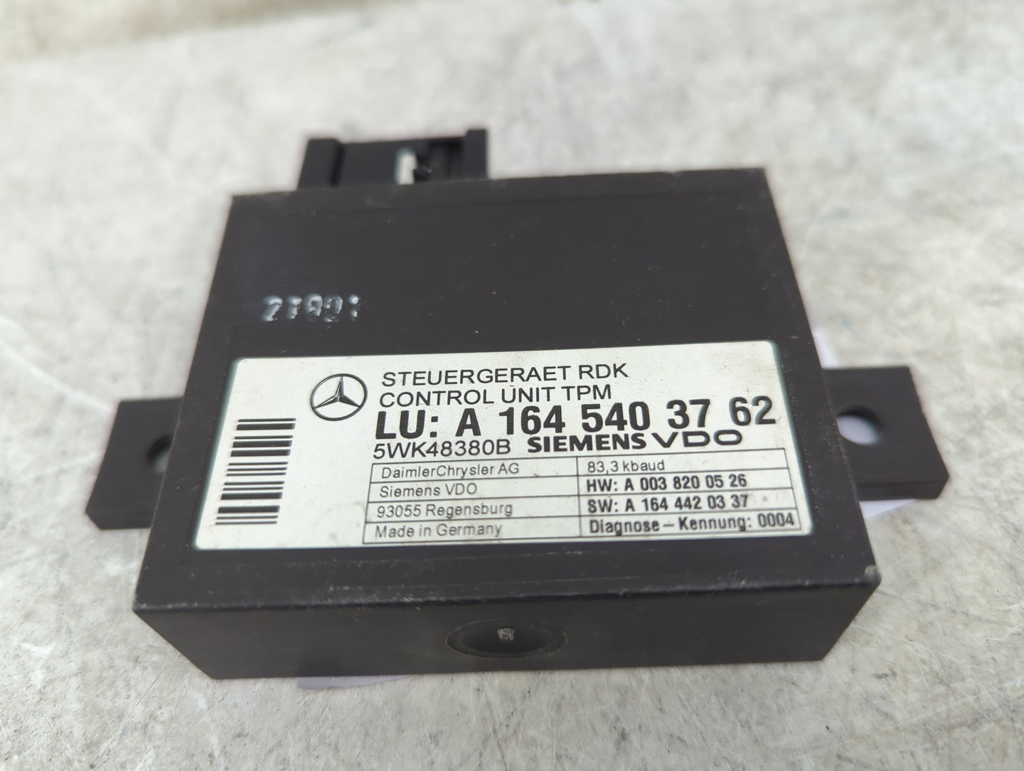 2011 Mercedes-benz R350 Tire Pressure Monitoring System Sensor Tpms - Oemusedautoparts1.com