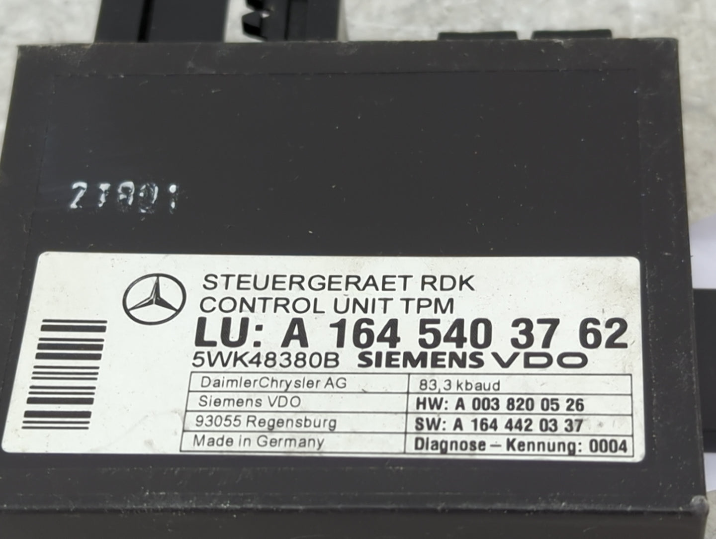 2011 Mercedes-benz R350 Tire Pressure Monitoring System Sensor Tpms - Oemusedautoparts1.com