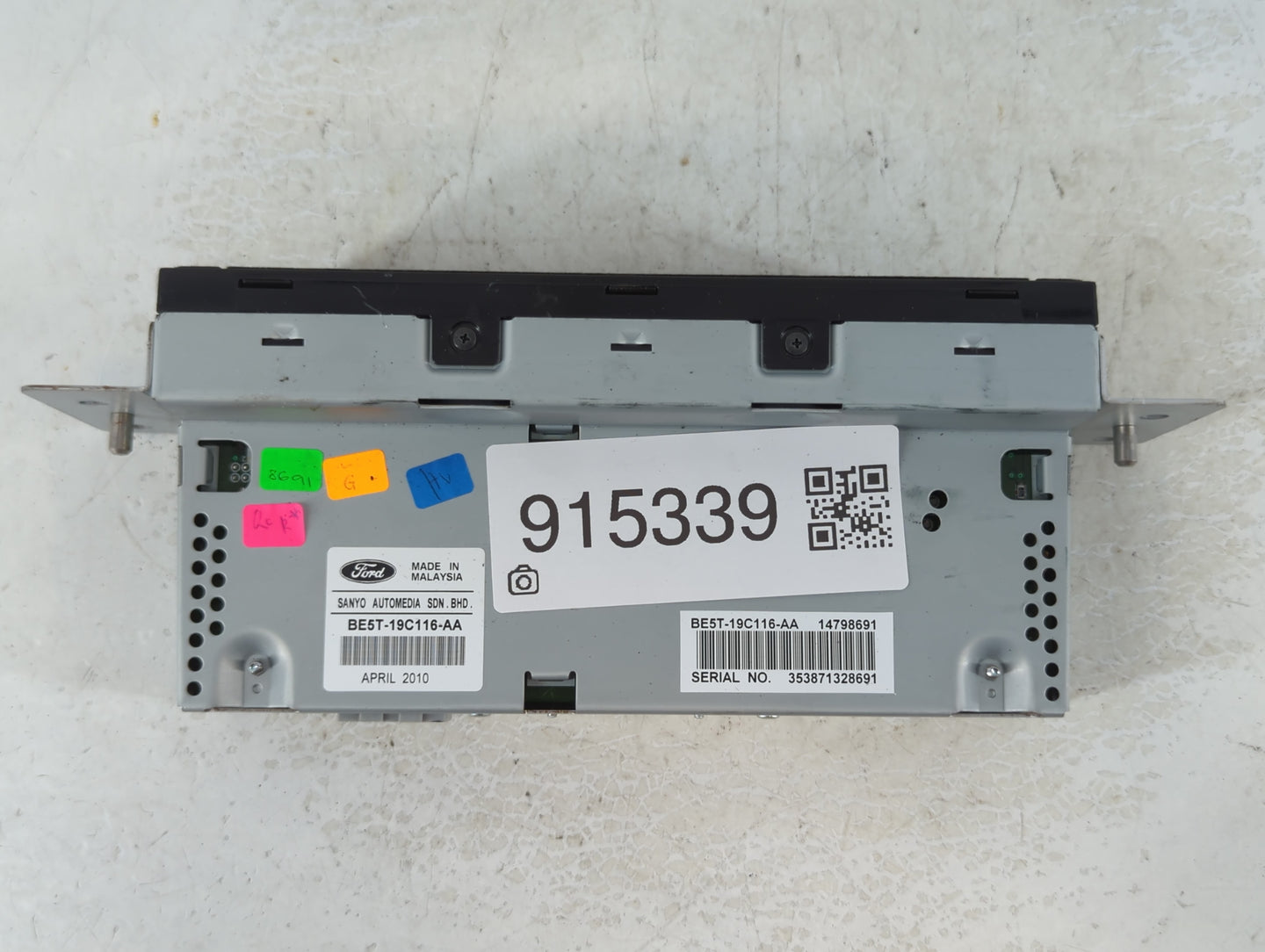 2011 Mercury Milan Radio AM FM Cd Player Receiver Replacement P/N:BE5T-19C116-AA Fits OEM Used Auto Parts - Oemusedautoparts
