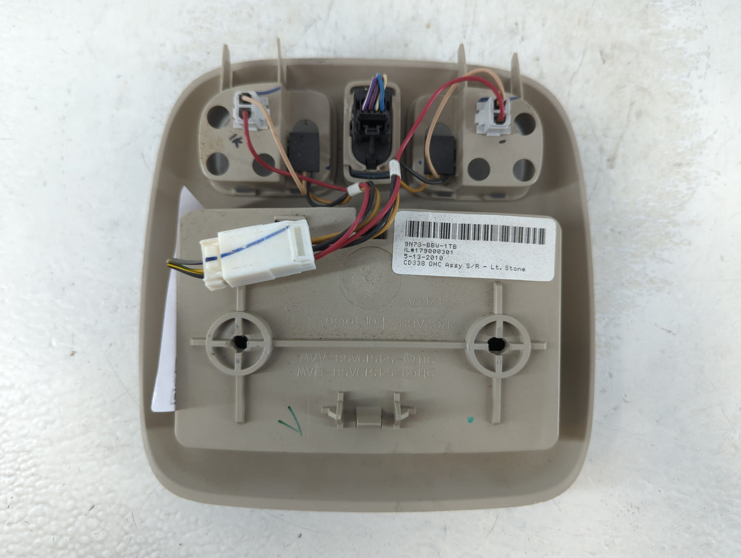 2010-2011 Mercury Milan Overhead Roof Console Interior Dome Light Beige - Oemusedautoparts1.com