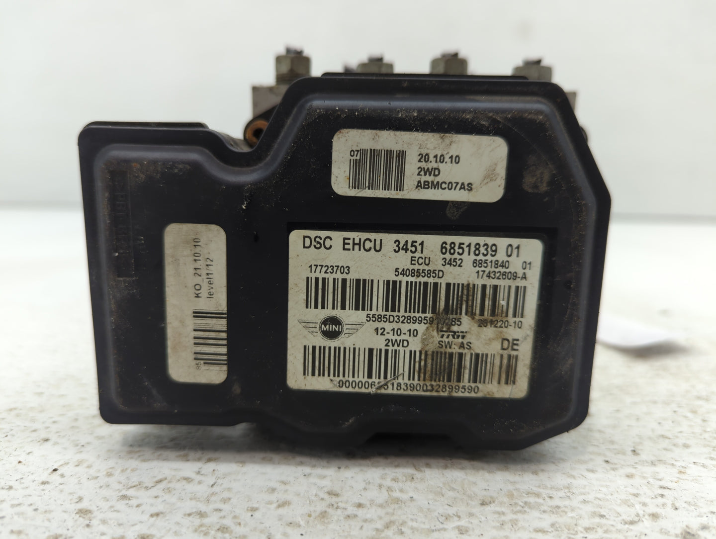2011 Mini Cooper ABS Pump Control Module Replacement P/N:3451 6851839 6793932 Fits OEM Used Auto Parts - Oemusedautoparts1.c
