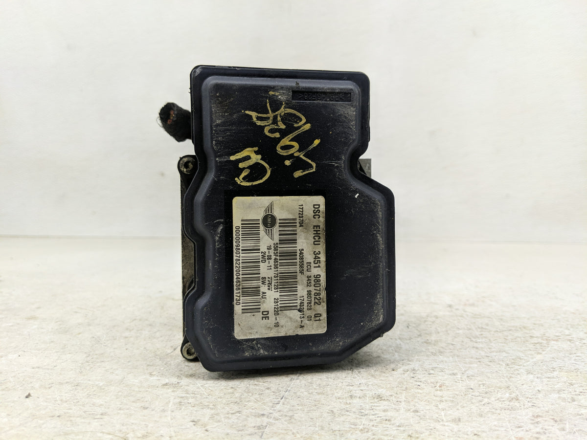 2011-2012 Mini Cooper Countryman Anti-Lock Brake ABS Pump Module Actuator OEM P/N:54085585E 3451 9807162 01 Fits Fits 2011 2