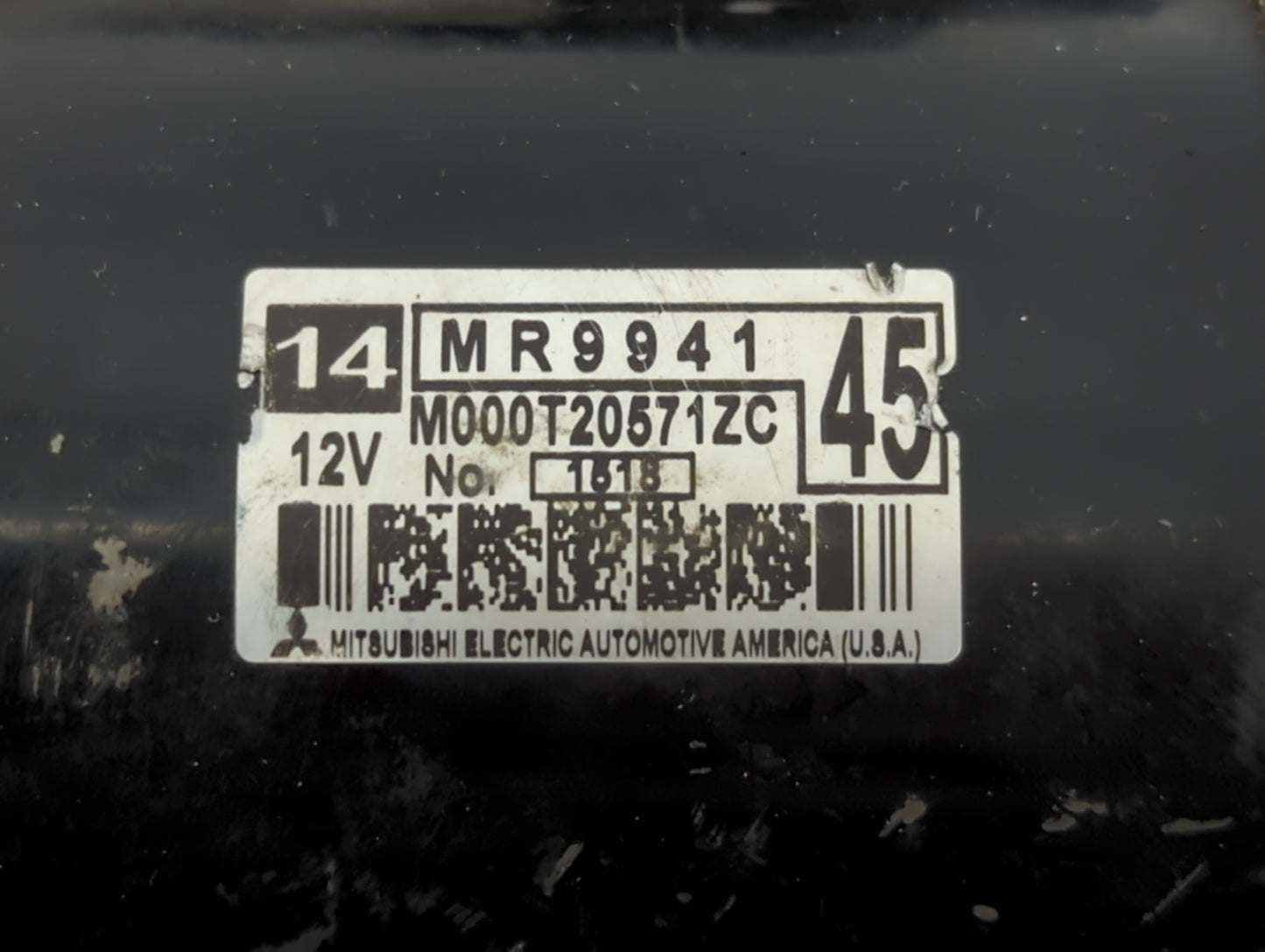 2011 Mitsubishi Endeavor Car Starter Motor Solenoid OEM P/N:M000T20571ZC 14MR9941 Fits OEM Used Auto Parts - Oemusedautopart