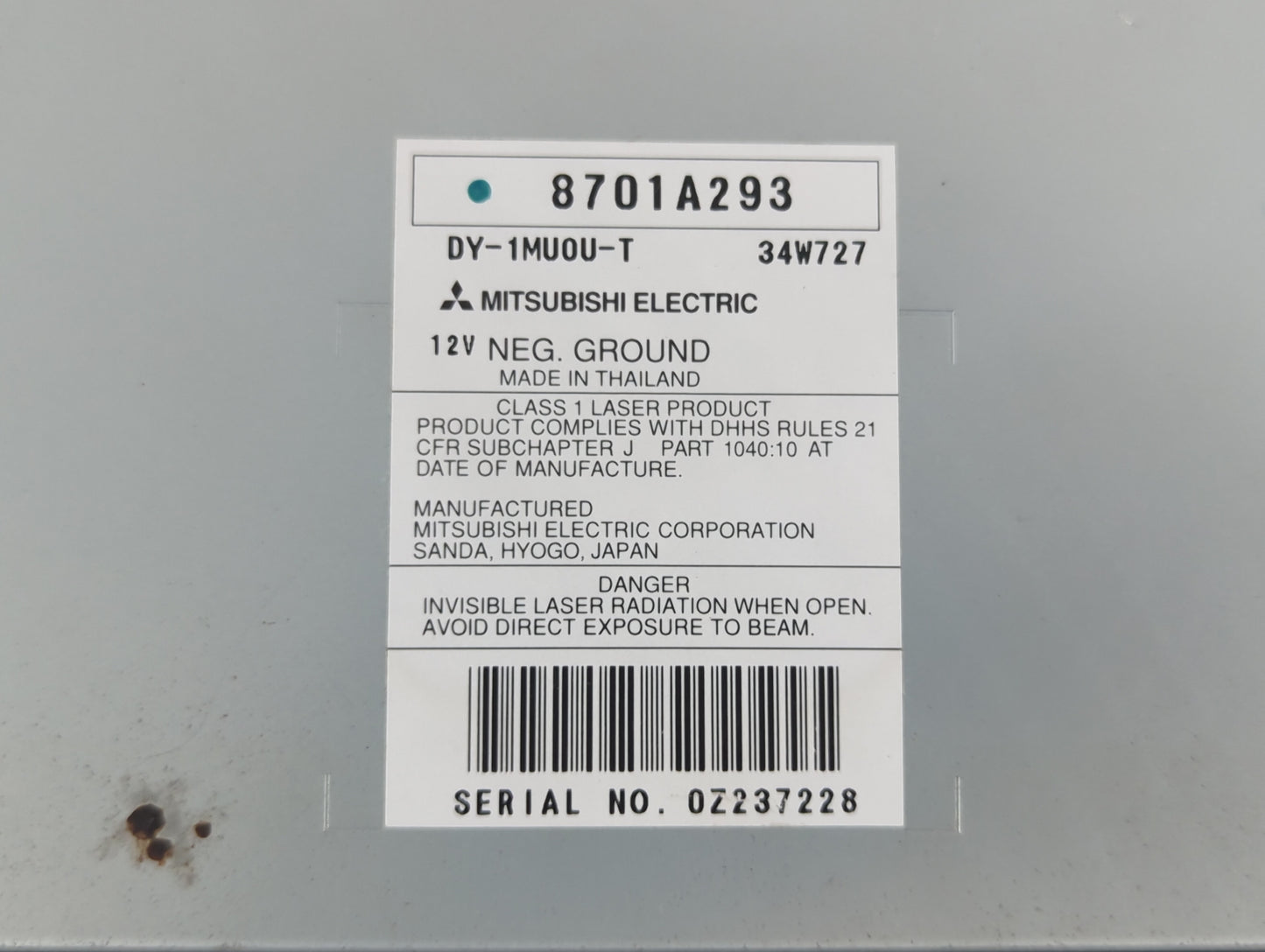 2007-2011 Mitsubishi Endeavor Radio AM FM Cd Player Receiver Replacement P/N:8701A293 Fits Fits 2007 2008 2009 2010 2011 OEM