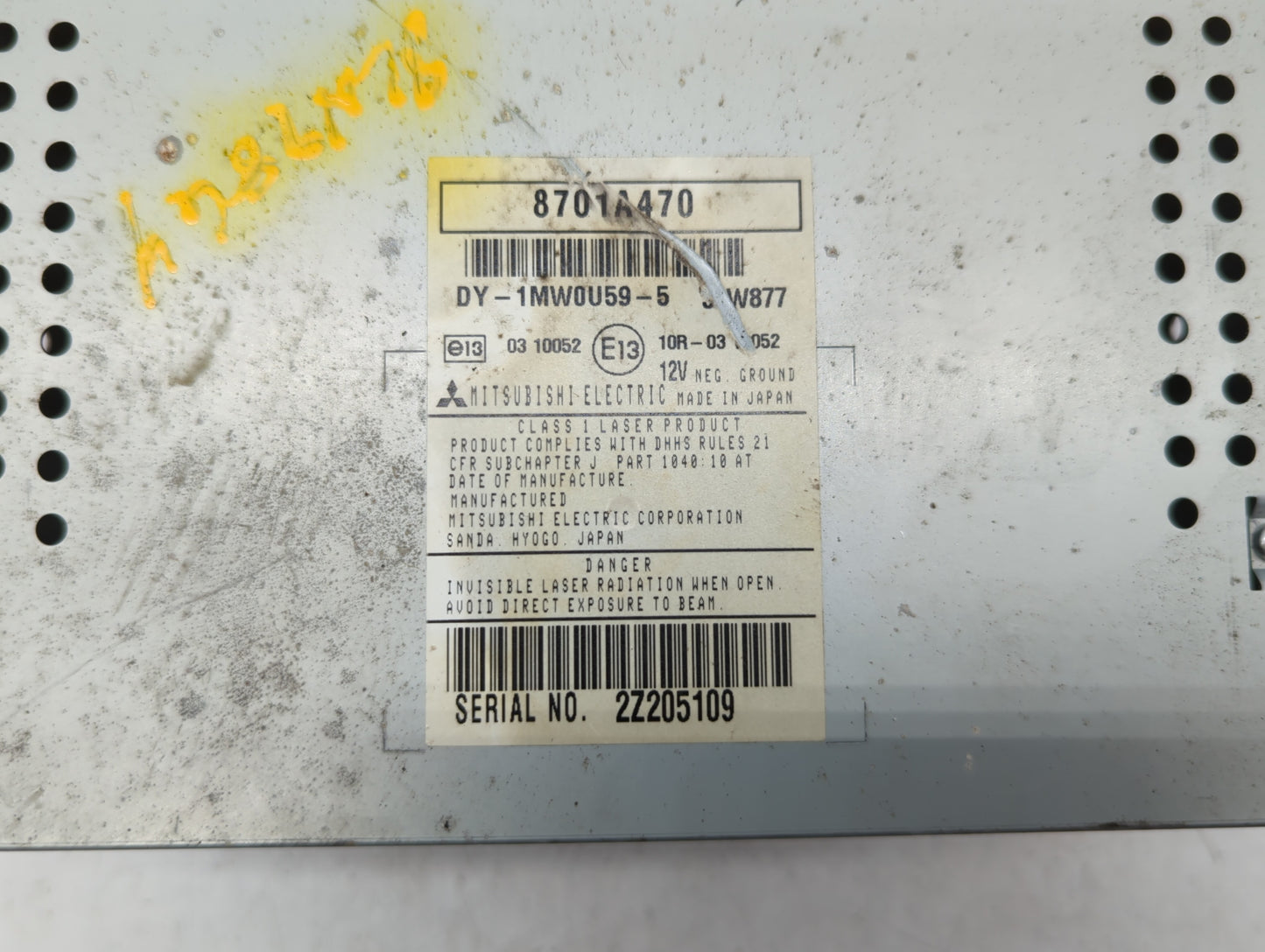 2008 Mitsubishi Lancer Radio AM FM Cd Player Receiver Replacement P/N:8701A352 8701A260, 8701A277 Fits OEM Used Auto Parts -