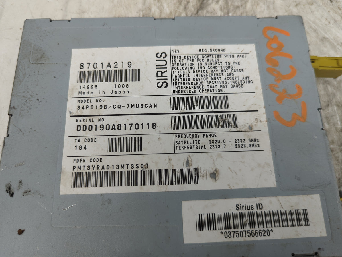 2008-2017 Mitsubishi Outlander Radio AM FM Cd Player Receiver Replacement P/N:8701A219 34P019B/CQ-7MU8CAN Fits OEM Used Auto