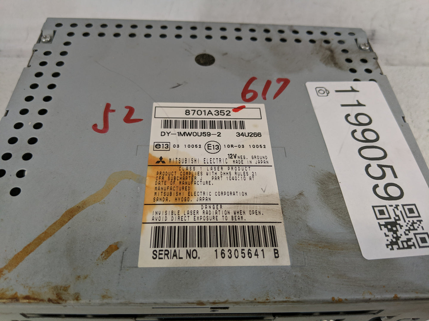 2011-2013 Mitsubishi Outlander Sport Radio AM FM Cd Player Receiver Replacement P/N:8701A352 Fits OEM Used Auto Parts - Oemu