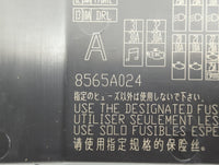2011 Mitsubishi Outlander Sport Fusebox Fuse Box Panel Relay Module P/N:8565A024 Fits OEM Used Auto Parts - Oemusedautoparts