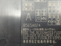 2011 Mitsubishi Rvr Fusebox Fuse Box Panel Relay Module P/N:8565A024 Fits OEM Used Auto Parts - Oemusedautoparts1.com