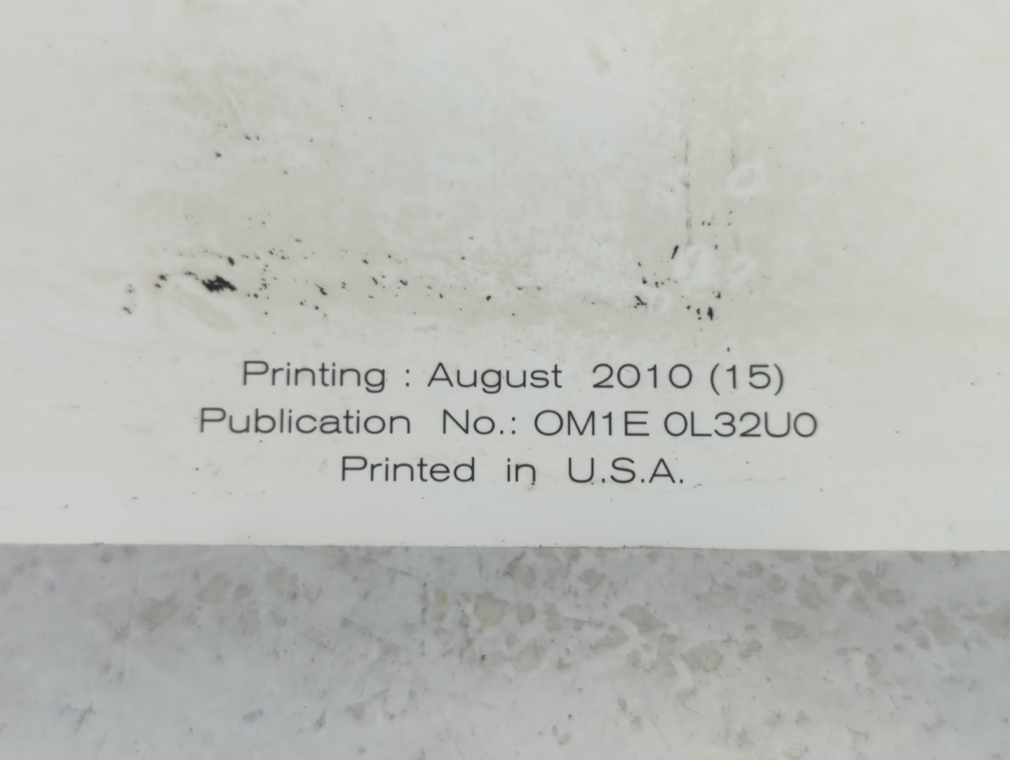 2011 Nissan Altima Owners Manual Book Guide P/N:OM1E 0L32U0 OEM Used Auto Parts - Oemusedautoparts1.com