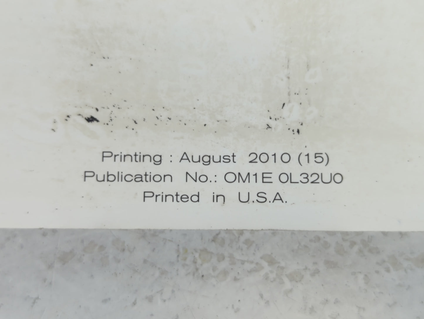 2011 Nissan Altima Owners Manual Book Guide P/N:OM1E 0L32U0 OEM Used Auto Parts - Oemusedautoparts1.com