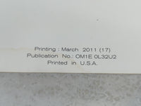 2011 Nissan Altima Owners Manual Book Guide P/N:OM1E 0L32U2 OEM Used Auto Parts - Oemusedautoparts1.com