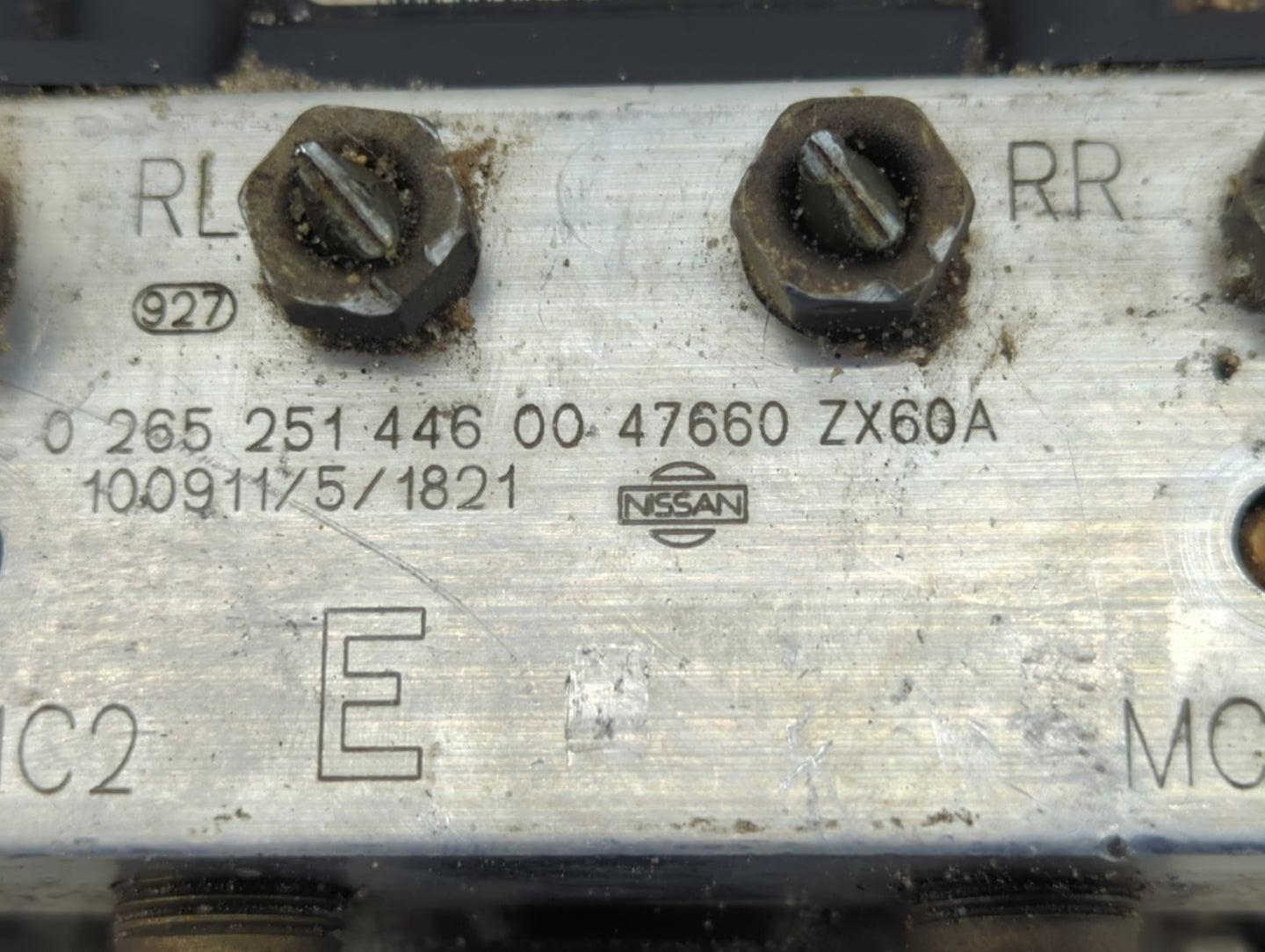 2011-2012 Nissan Altima ABS Pump Control Module Replacement P/N:0 265 251 446 47660 ZX60A Fits Fits 2011 2012 OEM Used Auto 
