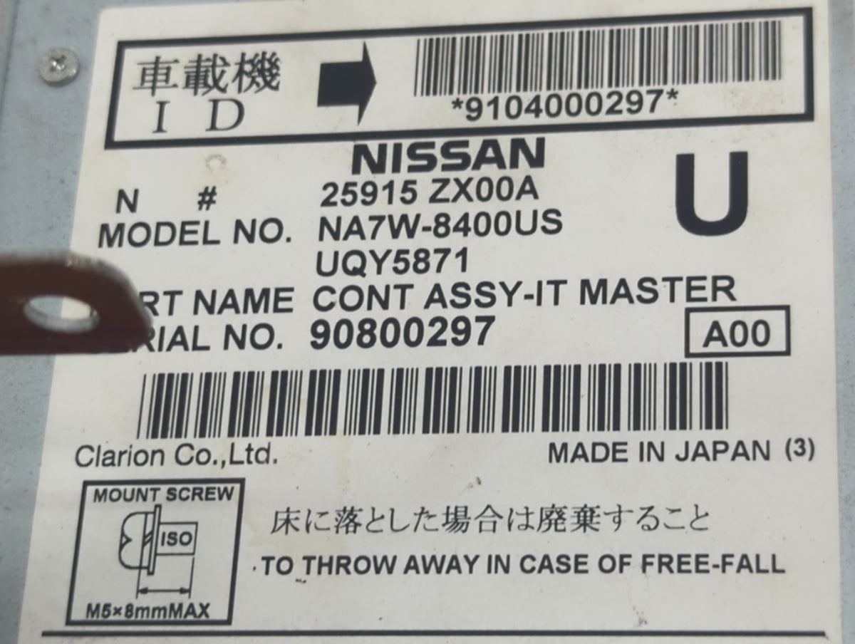 2010-2013 Nissan Altima Radio AM FM Cd Player Receiver Replacement P/N:25915 ZX00A Fits Fits 2010 2011 2012 2013 OEM Used Au