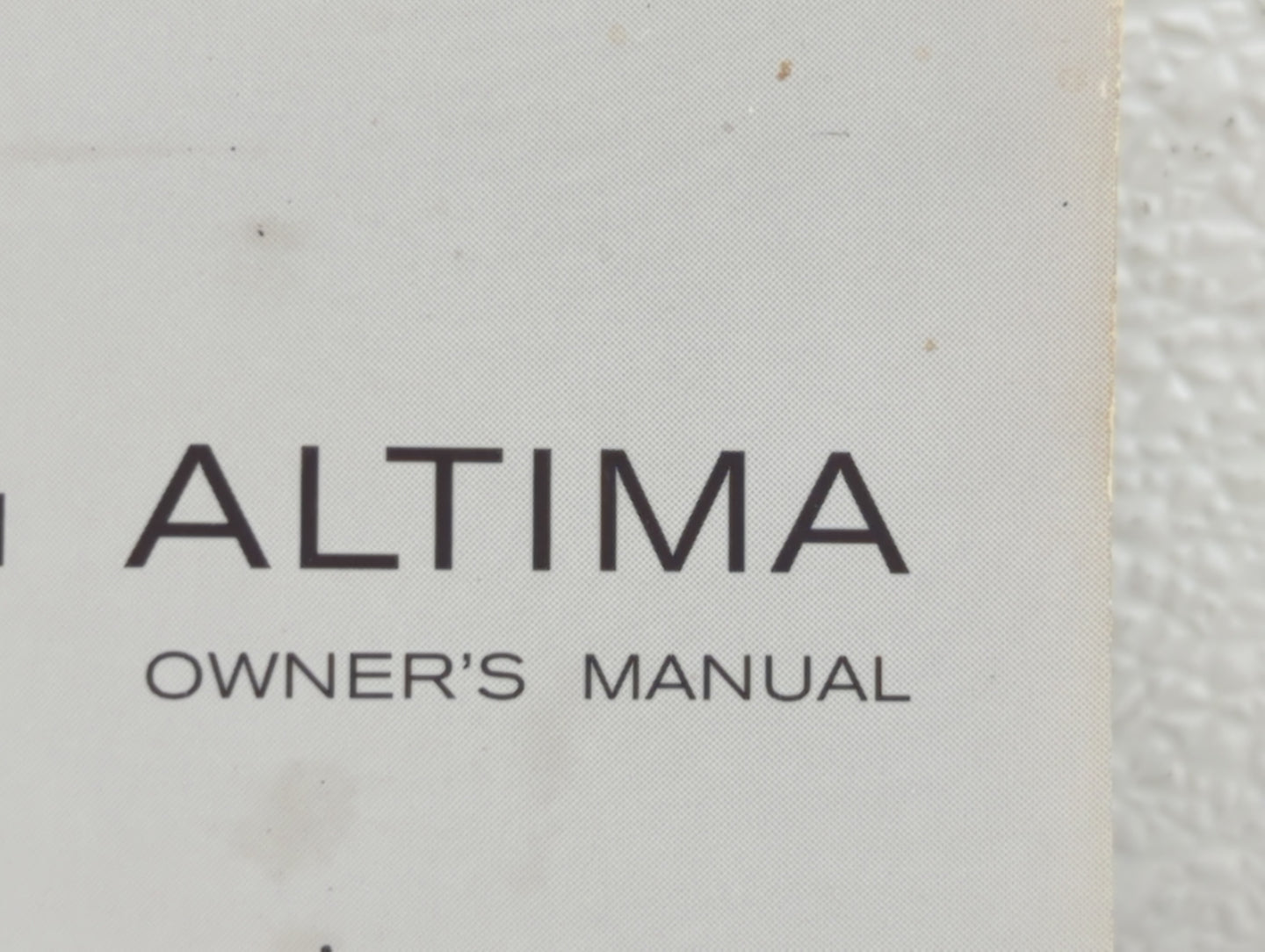 2011 Nissan Altima Owners Manual Book Guide OEM Used Auto Parts - Oemusedautoparts1.com