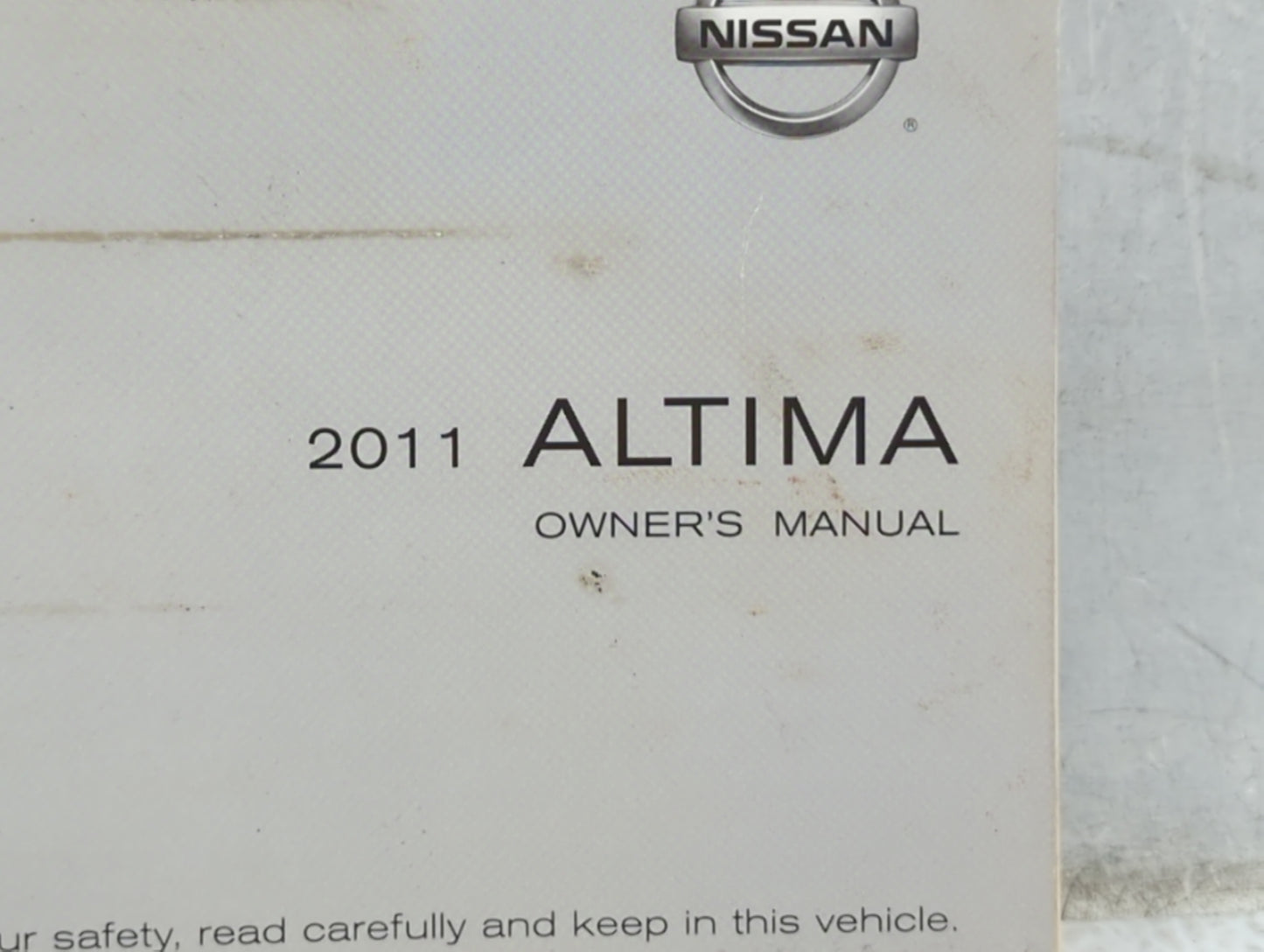 2011 Nissan Altima Owners Manual Book Guide P/N:OM1E 0L32U0 OEM Used Auto Parts - Oemusedautoparts1.com