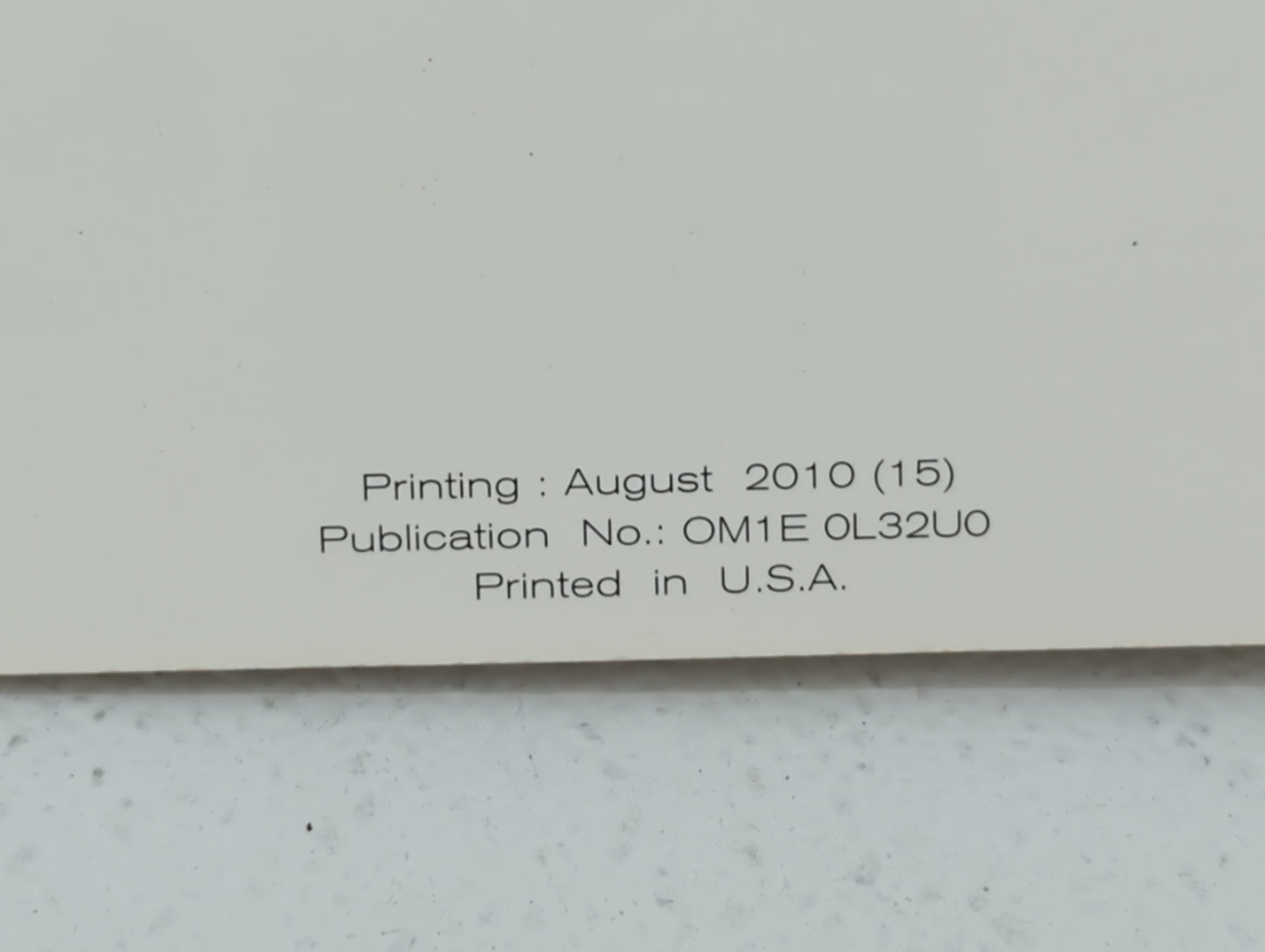 2011 Nissan Altima Owners Manual Book Guide P/N:OM1E 0L32U0 OEM Used Auto Parts - Oemusedautoparts1.com