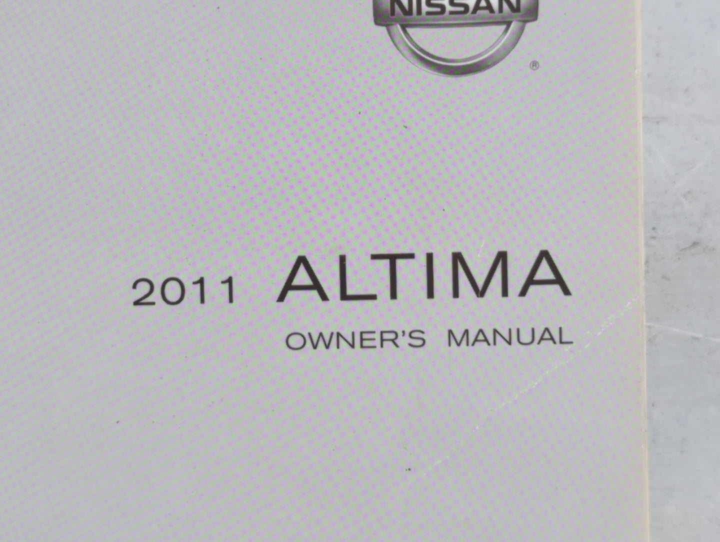 2011 Nissan Altima Owners Manual Book Guide P/N:OM1E-0L32U0 OEM Used Auto Parts - Oemusedautoparts1.com