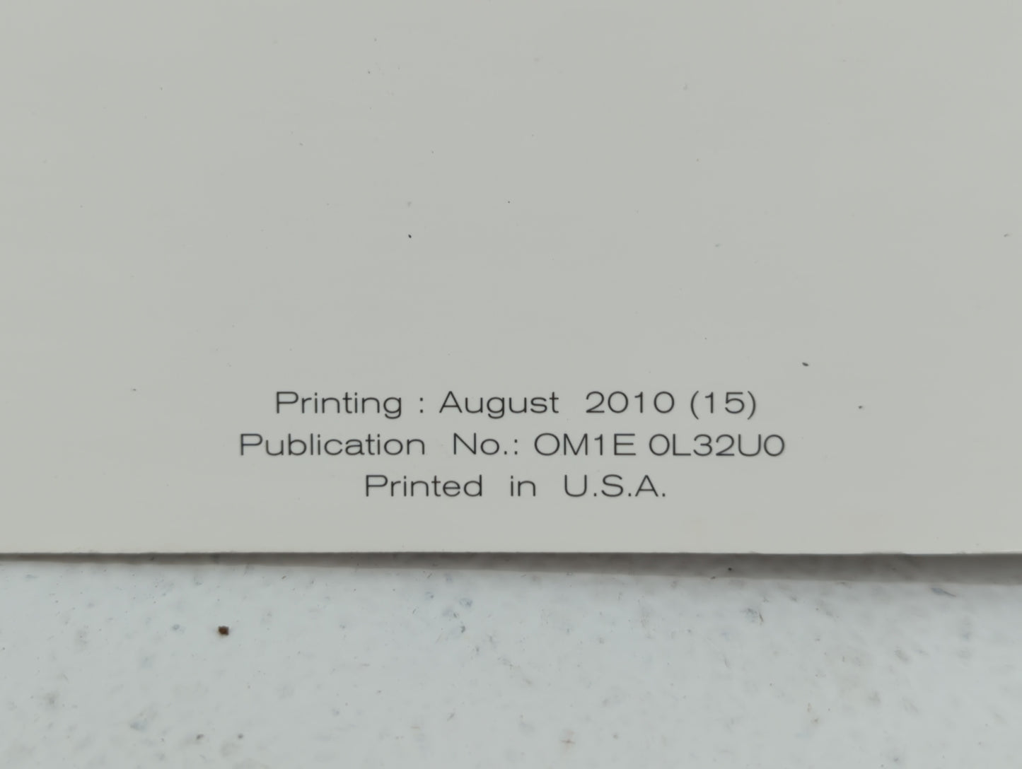 2011 Nissan Altima Owners Manual Book Guide P/N:OM1E-0L32U0 OEM Used Auto Parts - Oemusedautoparts1.com