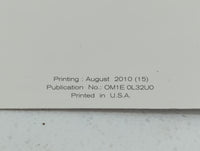 2011 Nissan Altima Owners Manual Book Guide P/N:OM1E-0L32U0 OEM Used Auto Parts - Oemusedautoparts1.com
