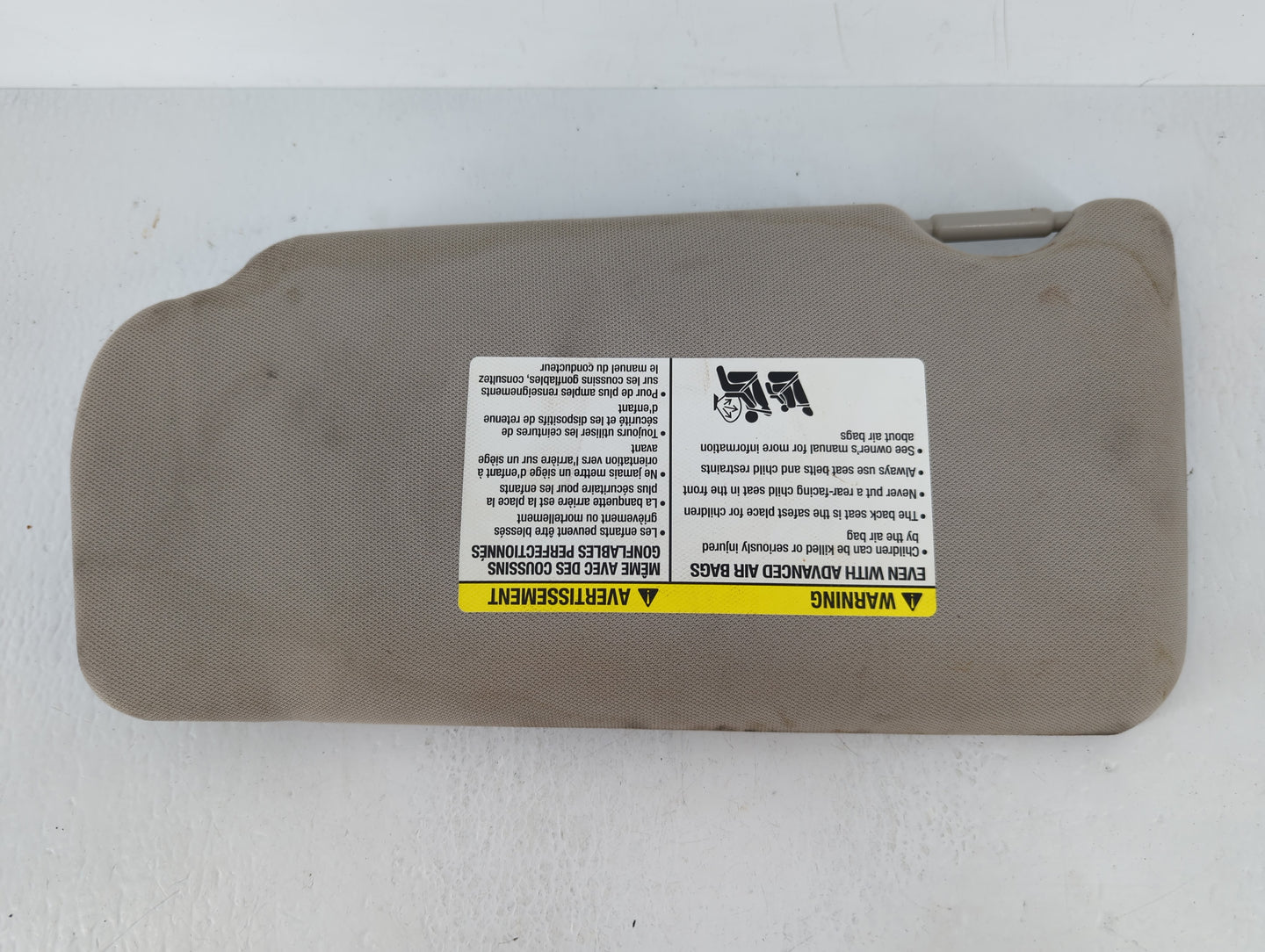 2010-2012 Nissan Altima Sun Visor Shade Replacement Passenger Right Mirror Fits Fits 2010 2011 2012 OEM Used Auto Parts - Oe