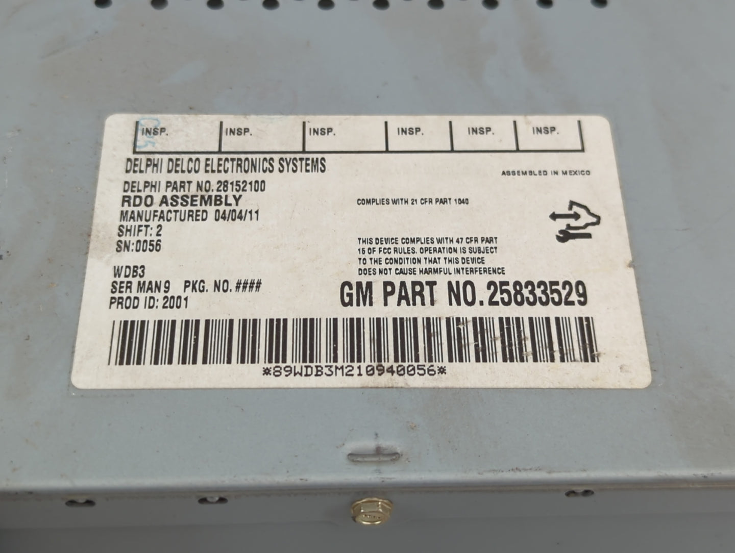 2011-2014 Nissan Juke Radio AM FM Cd Player Receiver Replacement P/N:25833529 Fits OEM Used Auto Parts - Oemusedautoparts1.c