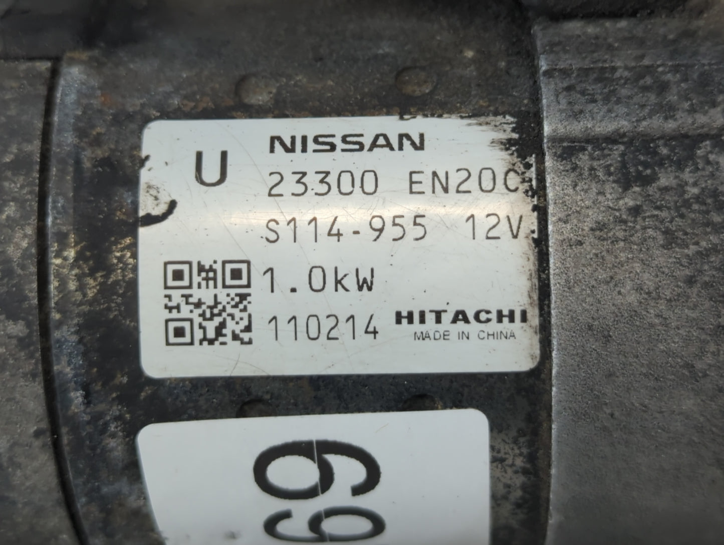 2011-2013 Nissan Juke Car Starter Motor Solenoid OEM P/N:S114-955 12V 23300 EN200 Fits Fits 2010 2011 2012 2013 OEM Used Aut