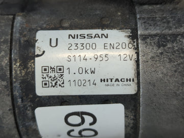 2011-2013 Nissan Juke Car Starter Motor Solenoid OEM P/N:S114-955 12V 23300 EN200 Fits Fits 2010 2011 2012 2013 OEM Used Auto Parts
